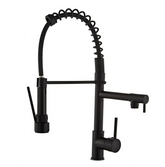 Kitchen Tap Kitchen Faucet Brushed Nickel Pull Down Kitchen Tap Single Handle 360 Degree Rotating Cold Hot Water Mixer Sink Taps Chrome (Black) Fossa Home