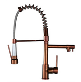 Kitchen Tap Kitchen Faucet Brushed Nickel Pull Down Kitchen Tap Single Handle 360 Degree Rotating Cold Hot Water Mixer Sink Taps Chrome (Rose Gold) Fossa Home