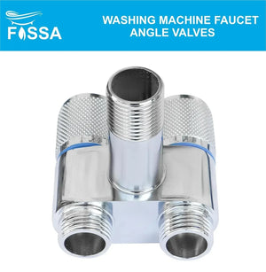 2 in 1 Brass Angle cock Silver For Use multi Purpose - Fossa Home