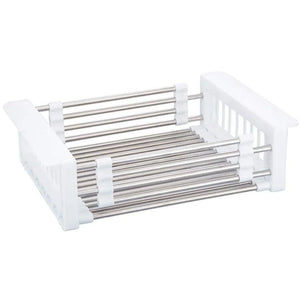 20 Inches Adjustable Vegetable Basket/Strainer White - Fossa Home