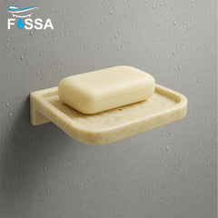 Fossa Classic Ceramic Soap Dish for Bathroom & Kitchen Wall Mounted Soap Dish Holder with Anti-Rust Coating, Anti-Slip Grip, Bathroom Soap Holder, Kitchen Soap Dish, Soap Stand (Ivory) - Fossa Home