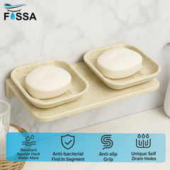 semi-ceramic soap dish, double soap dish, bathroom soap stand, durable soap dish, stylish bathroom accessory, water-resistant soap dish, modern soap holder, bathroom accessories, toothbrush holder, ceramic toothbrush stand, shower rack organizer, sink rack for soap, toilet accessory holder, bathroom decor, ceramic storage solution, toilet paper holder, ceramic towel rack, soap drying rack, ceramic sink tray, white bathroom accessories, portable bathroom organizer, luxury soap tray