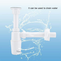 Fossa® ABS Bottle Trap for Wash basins Bottle Trap With Wall Flange and 12 Inches Pipe Round - Fossa Home