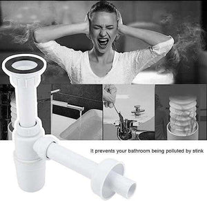 Fossa® ABS Bottle Trap for Wash basins Bottle Trap With Wall Flange and 12 Inches Pipe Round - Fossa Home