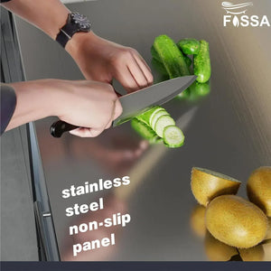 Fossa 15.5"x12"x1" Extra Large 304 Grade Stainless Steel Cutting Board (Silver) - Fossa Home