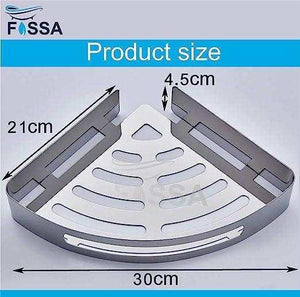 FOSSA Bathroom Shelf – Rustproof 304 Stainless Steel Corner Organizer (Triangle, Chrome, 1 Piece) - Fossa Home