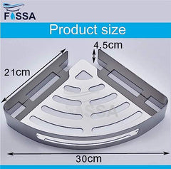 FOSSA Bathroom Shelf, Rustproof Corner Shower Caddy for Bathroom Kitchen Organizer, 304 Stainless Steel (Triangle,1 Packs) (Chrome) - Fossa Home