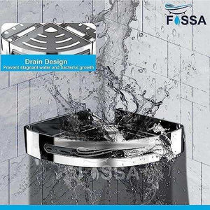 FOSSA Bathroom Shelf – Rustproof 304 Stainless Steel Corner Organizer (Triangle, Chrome, 1 Piece) - Fossa Home