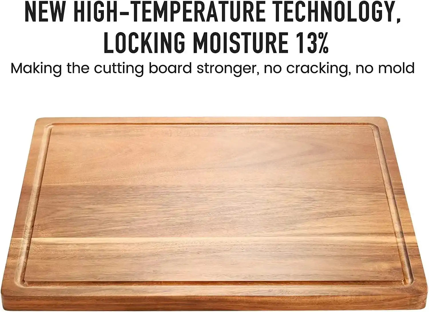 Wood Cutting Boards for Kitchen, Large Charcuterie boards, Reversible Wooden Chopping Board - Fossa Home