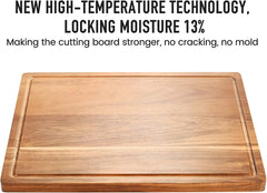 Wood Cutting Boards for Kitchen, Large Charcuterie boards, Reversible Wooden Chopping Board - Fossa Home