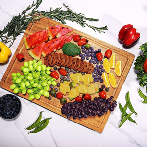 Wood Cutting Boards for Kitchen, Large Charcuterie boards, Reversible Wooden Chopping Board - Fossa Home