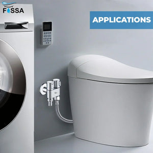 2 in 1 Brass Angle cock Silver For Use multi Purpose - Fossa Home