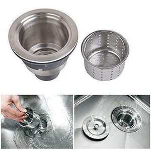 Fossa Stainless Steel Kitchen Sink Drain Waste Coupling 304'' with Under Basket, 4 X 4 - Fossa Home
