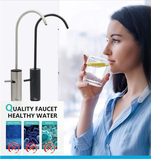 Opera J Bend RO Tap/Faucet Premium Stainless Steel Black - Fossa Home