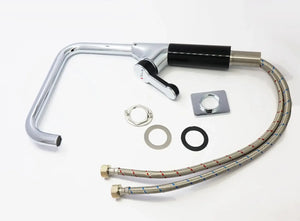 Fossa Italian 15" inch Commercial Single Handle Kitchen Sink Faucet Mixer with Pot Filler in Spot Free Brass/Chrome (Black) Finish, KSM-MB501 Fossa Home