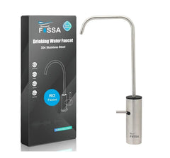Fossa Opera L Bend RO Tap Kitchen Water Filter Faucet, 100% Lead-Free Drinking Water Faucet Stainless Steel Brushed Nickel Finish (Silver) Fossa Home