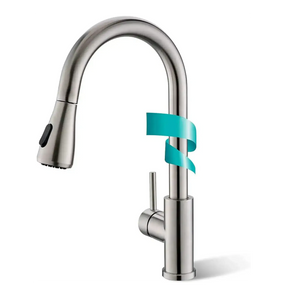 Dual-Flow Pull-Out 360° Hot & Cold Kitchen Mixer Faucet Silver Light Weight - Fossa Home
