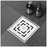 Fossa Apex 5"X5" Inch Floor Drain, Premium Stainless Steel, for Bathroom Grating Square Floor Drain Jali, Matte Finish - Fossa Home