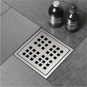 Pearl Floor Drain (5 x 5 Inches) Premium Stainlees Steel - Fossa Home