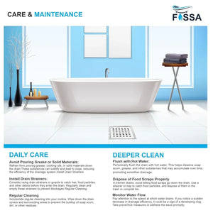 Pearl Floor Drain (5 x 5 Inches) Premium Stainlees Steel - Fossa Home