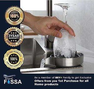 Kitchen Sink Glass Rinser with Heavy Stainless Steel Body - Fossa Home