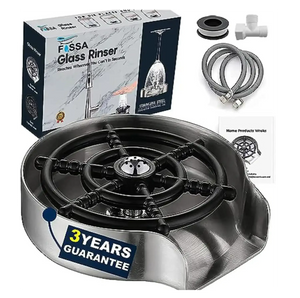 Kitchen Sink Glass Rinser with Heavy Stainless Steel Body - Fossa Home