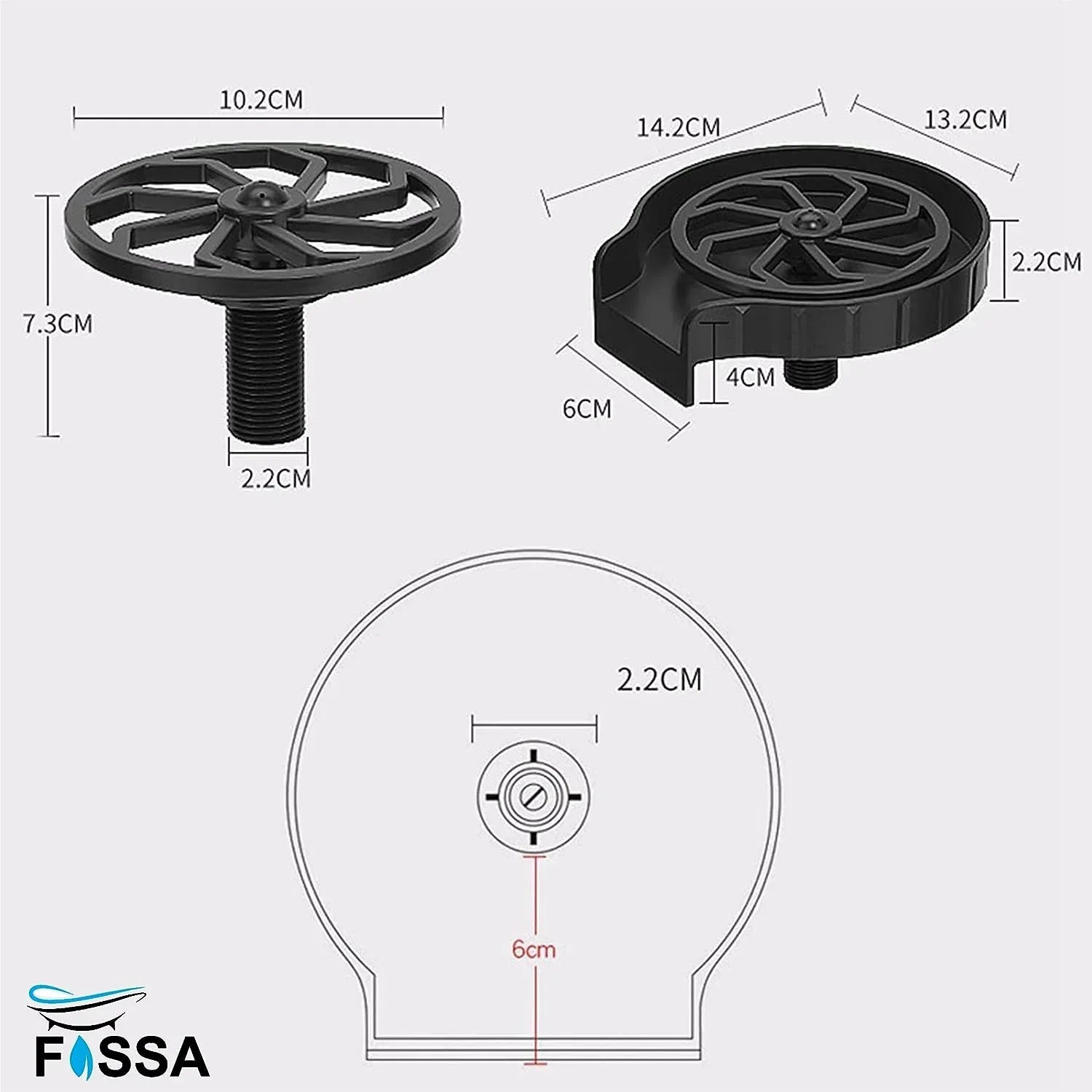 Kitchen Sink Glass Rinser with ABS Body - Fossa Home