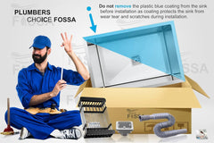 Fossa 30"x18"x10" Inch Single Bowl SS-304 Grade Stainless Steel Handmade Kitchen Sink Silver Fossa Home