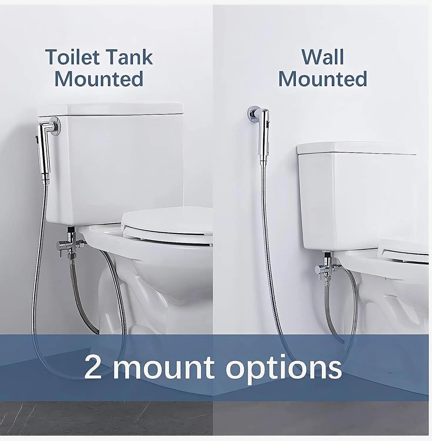 Fossa Magnetic Health Faucet/Bidet Sprayer for Toilet and Bathroom with 1 Mtr Hose Pipe and Magnet Holder (Silver) Fossa Home