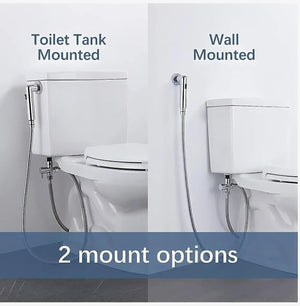 Magnetic Silver ABS Health Faucet with 1 Meter 304-Grade SS Hose Pipe & Hook - Fossa Home