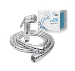 Fossa Health Faucet Bidet Sprayer for Toilet, Handheld Sprayer Cloth Diaper Sprayer Set - ABS (Chrome Finish) | (with Hose Pipe & Hook) | Jet Spray for Toilet - Fossa Home