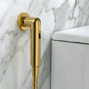 Magnetic Gold ABS Health Faucet with 1 Meter 304-Grade SS Hose Pipe & Hook - Fossa Home