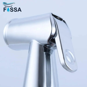 Corus Silver ABS Health Faucet with 1 Meter 304-Grade SS Hose Pipe & Hook - Fossa Home
