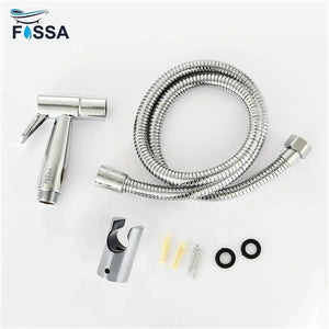 Firo Silver ABS Health Faucet with 1 Meter 304-Grade SS Hose Pipe & Hook - Fossa Home