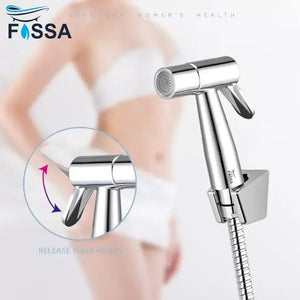 Firo Silver ABS Health Faucet with 1 Meter 304-Grade SS Hose Pipe & Hook - Fossa Home