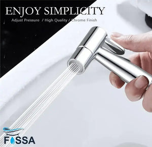 Firo Silver ABS Health Faucet with 1 Meter 304-Grade SS Hose Pipe & Hook - Fossa Home