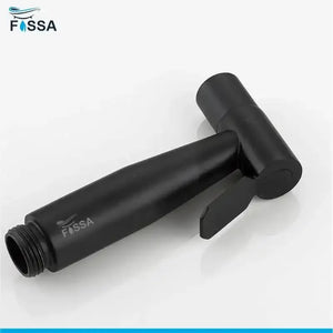 Hand Held Bidet Sprayer Black ABS Health Faucet with 1 Meter 304-Grade SS Hose Pipe & Hook - Fossa Home