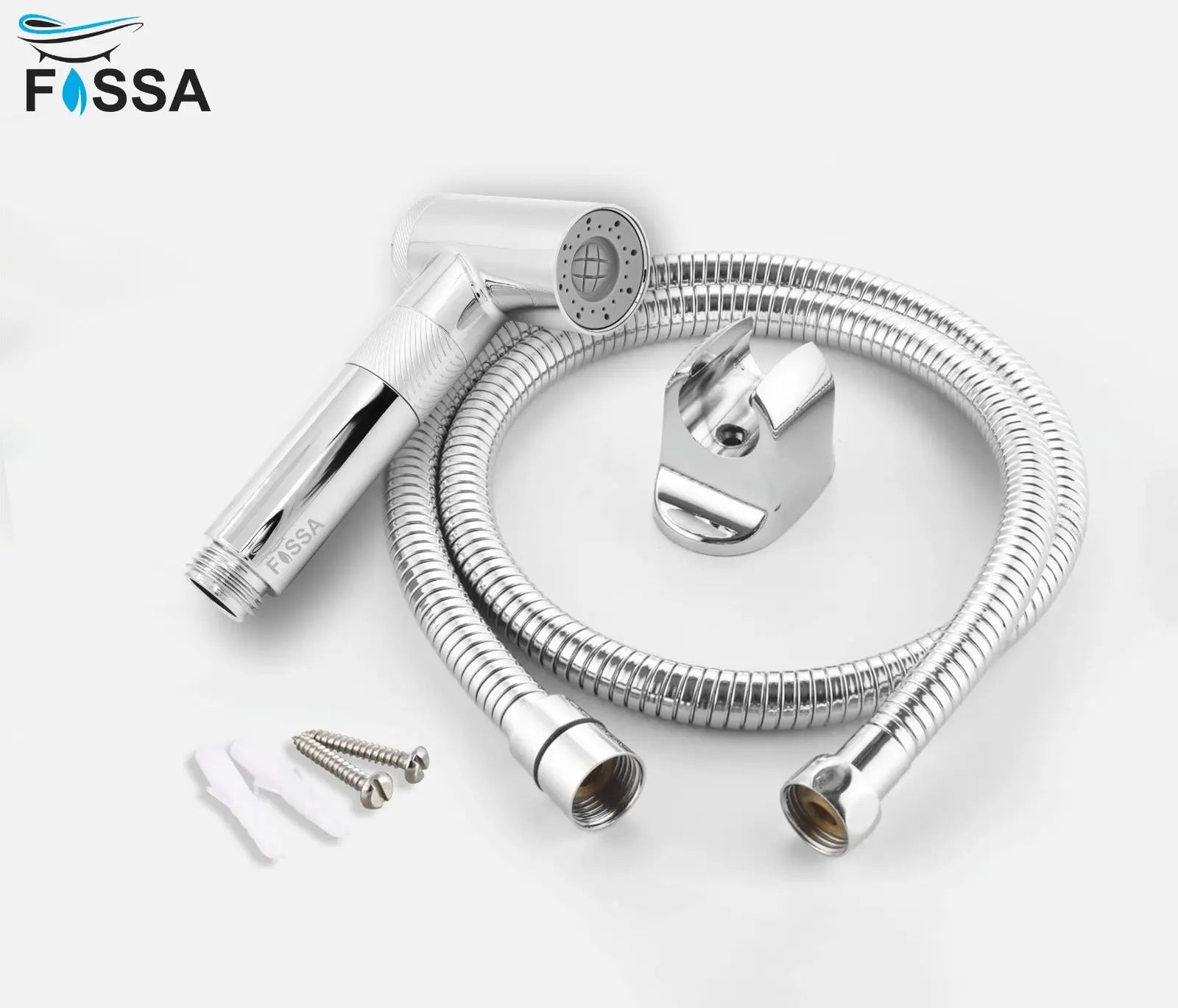 Fossa Magneto Health Faucet/Bidet Sprayer for Toilet and Bathroom with 1 Mtr Hose Pipe and Magnet Holder (Silver) HF-1922 Fossa Home