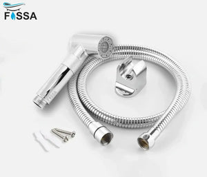 Magneto Silver ABS Health Faucet with 1 Meter 304-Grade SS Hose Pipe & Hook - Fossa Home