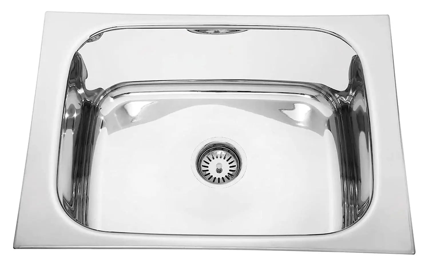 Fossa 20"x17"x09" inch Single Bowl Premium Stainless Steel Kitchen Sink With SS Coupling Glossy Finish Fossa Home
