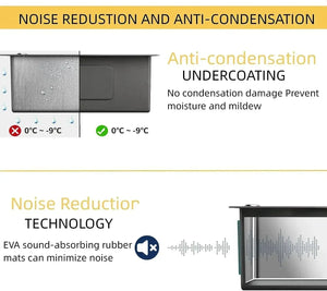 304 Handmade (24 x 18 x 10) Inch Single Bowl Silver with Side Tap Hole Stainless Steel Kitchen Sink - Fossa Home