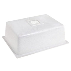 Fossa 24"x18"x09" inch Quartz Single Bowl Kitchen Sink Matt Finish ( Stone White ) Fossa Home