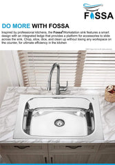 Fossa 24"X18"X09" Single Bowl Stainless Steel Kitchen Sink With SS Coupling Glossy Finish Fossa Home