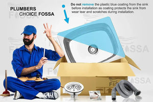 Fossa 24"X18"X09" Single Bowl Stainless Steel Kitchen Sink With SS Coupling Glossy Finish Fossa Home
