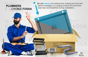 304 Handmade (24 x 18 x 10) Inch Single Bowl Black with Side Tap Hole Stainless Steel Kitchen Sink - Fossa Home