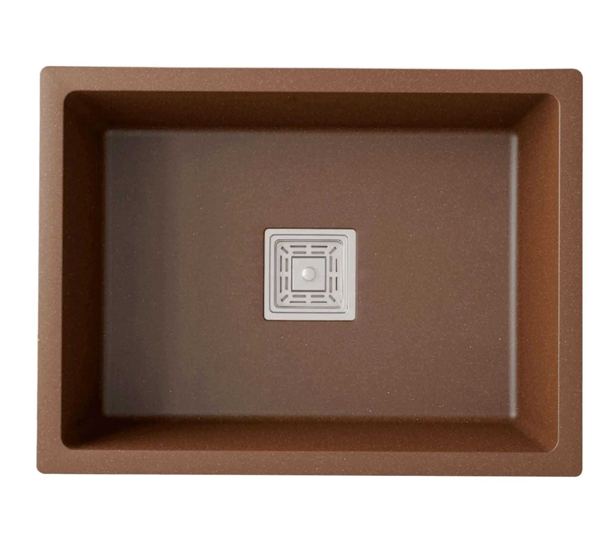 Fossa 24"x18"x9" inch Quartz Single Bowl Kitchen Sink ( Brown ) Fossa Home