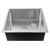 Fossa 24"x24"x10" Inch Single Bowl Premium Stainless Steel Handmade Kitchen Sink Silver Fossa Home
