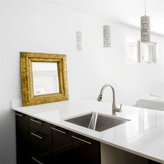 Fossa 24"x24"x10" Inch Single Bowl Premium Stainless Steel Handmade Kitchen Sink Silver Fossa Home