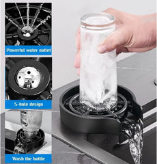 Fossa 30"x18"x10" inch Stainless Steel Premium Handmade Single Bowl WaterFall Kitchen Sink With Stand Matte Finish Fossa Home