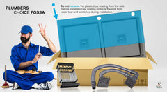 Fossa 32"x18"x10" Inch Double Bowl With Tap Hole Premium Handmade Kitchen Sink Black Fossa Home